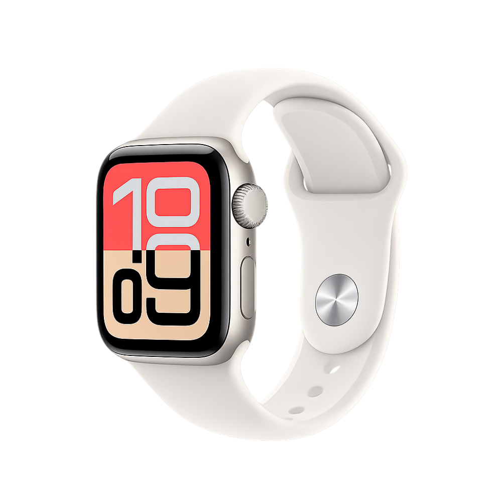 Produktfoto - APPLE Watch SE 3 GPS 40, 2025 Smartwatch Aluminium Fluorelastomer, 130-180 mm, Polarstern
